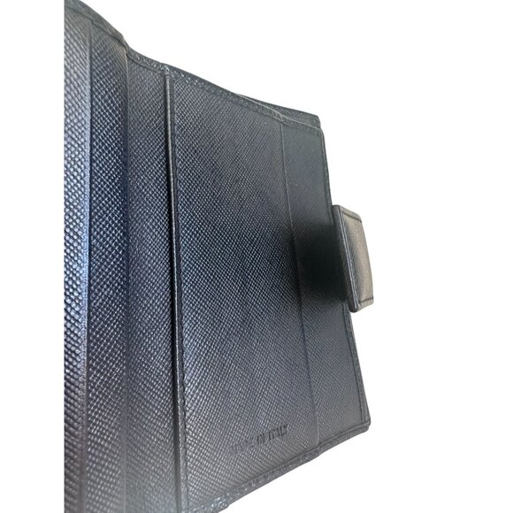 PRADA Womens Black Saffiano Leather Snap Wallet - Picture 5 of 12